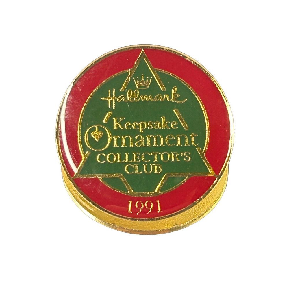 Hallmark Keepsake Ornament Collector's Club 1991 Metal Lapel Pin